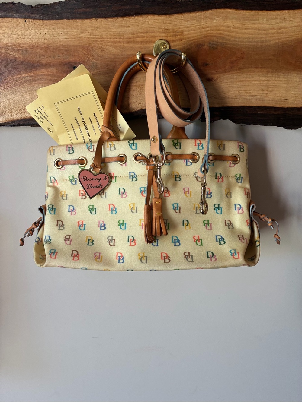 Vintage 90s Y2K Dooney & Bourke Rainbow Satchel Crossbody